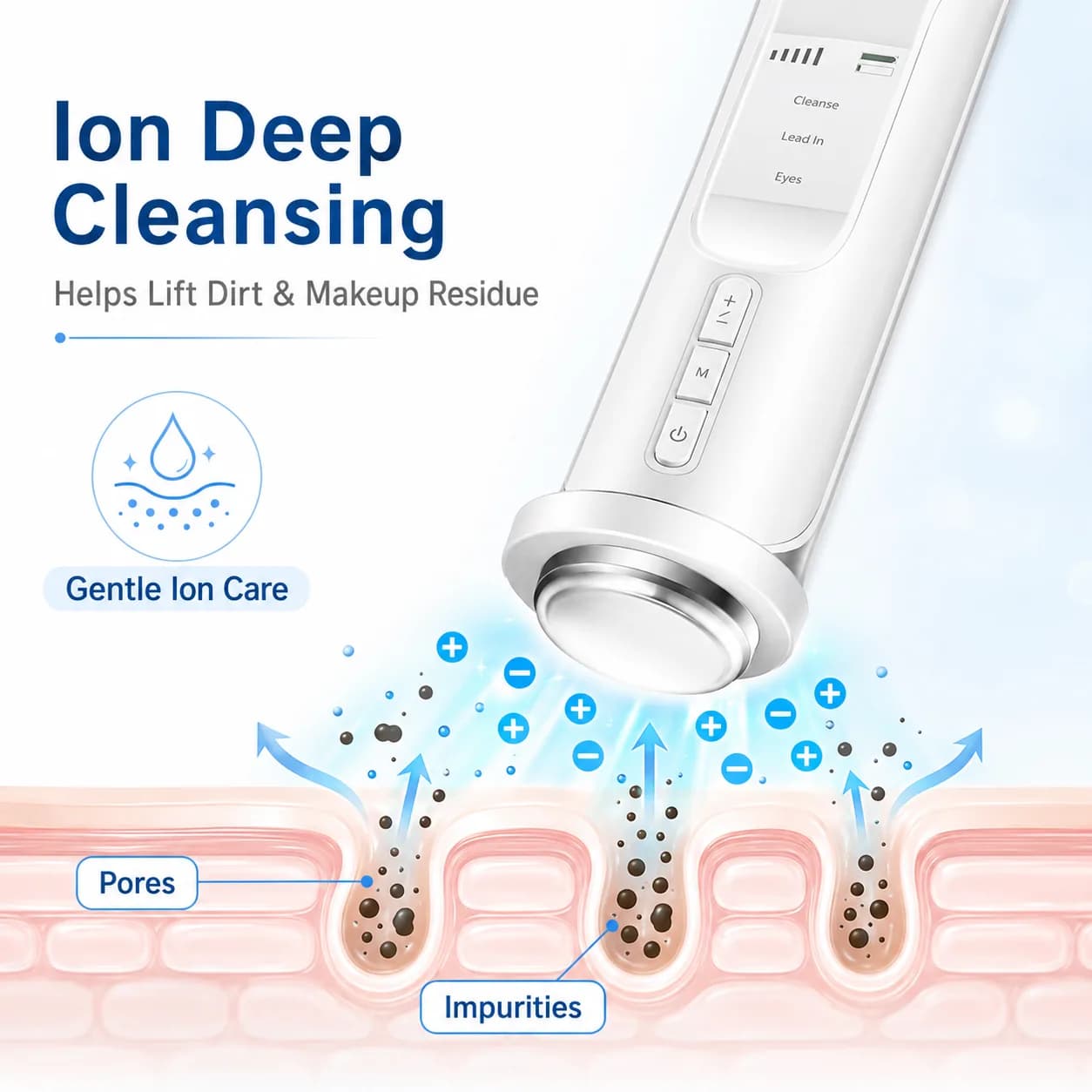 KD9960 Facial Beauty Device ion deep cleansing feature
