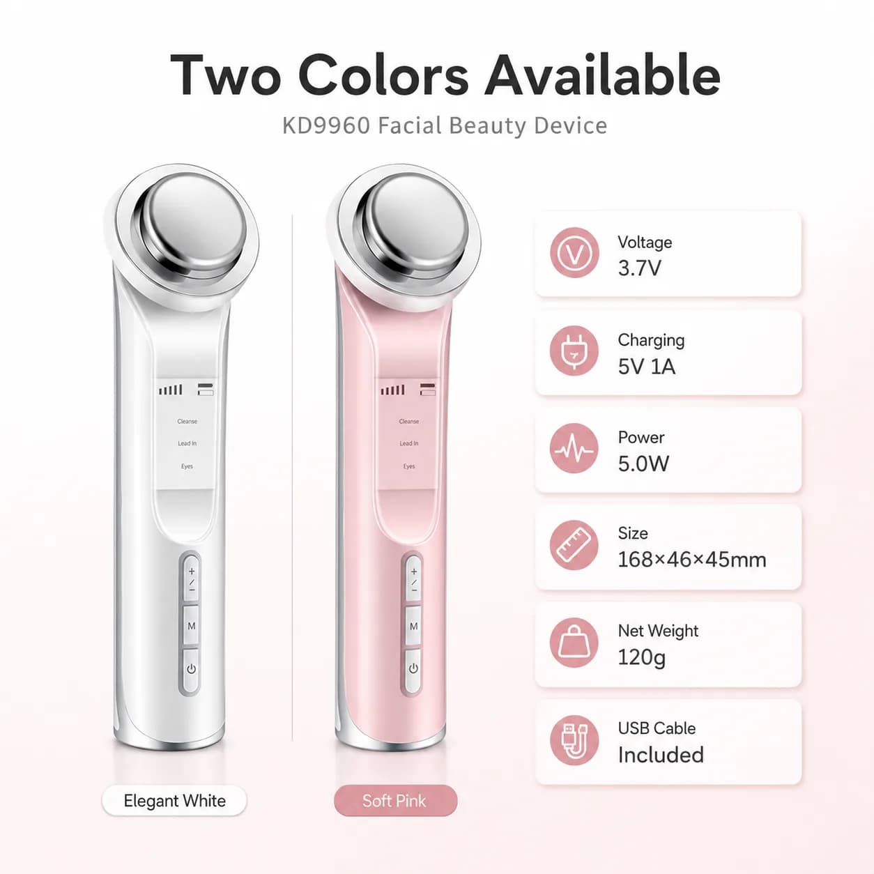 KD9960 Facial Beauty Device two colors and product specifications